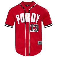 V110751 49ER 13 Brock Purdy Joueur pour hommes N&N Bouton de baseball SHRMENNUM FS41410687-RBK #1