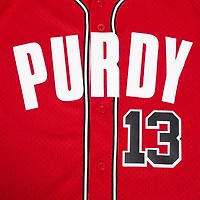 V110751 49ER 13 Brock Purdy Joueur pour hommes N&N Bouton de baseball SHRMENNUM FS41410687-RBK #1