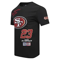 T-shirt noir Pro Standard Christian McCaffrey pour hommes des 49ers de San Francisco Fast Lane avec nom et numéro joueur