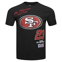 T-shirt noir Pro Standard Christian McCaffrey pour hommes des 49ers de San Francisco Fast Lane avec nom et numéro joueur