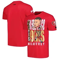 T-shirt graphique Pro Standard Christian McCaffrey Scarlet San Francisco 49ers Avatar Remix Player pour hommes