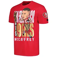 T-shirt graphique Pro Standard Christian McCaffrey Scarlet San Francisco 49ers Avatar Remix Player pour hommes