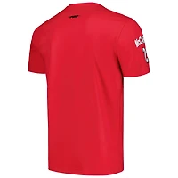 T-shirt graphique Pro Standard Christian McCaffrey Scarlet San Francisco 49ers Avatar Remix Player pour hommes