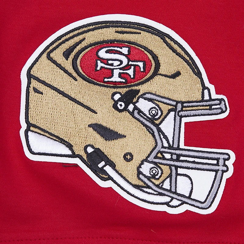 T-shirt à capuche avec nom et numéro de joueur Pro Standard Christian McCaffrey Scarlet San Francisco 49ers pour hommes