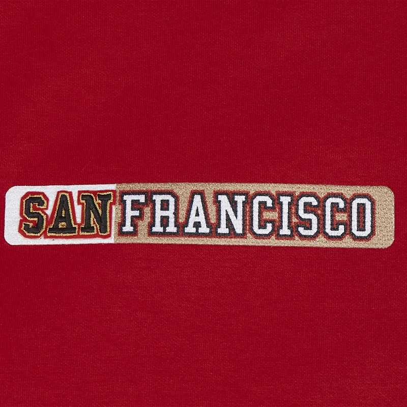 Men's Pro Standard  Scarlet San Francisco 49ers Split Logo Double Knit Full-Zip Hoodie
