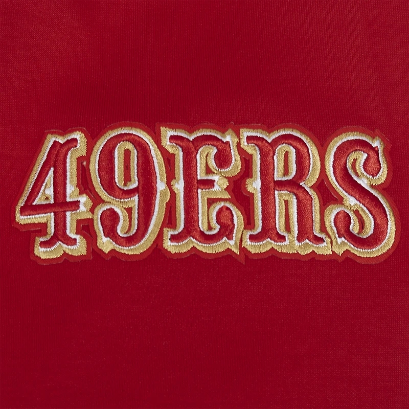 Men's Pro Standard  Scarlet San Francisco 49ers Split Logo Double Knit Full-Zip Hoodie