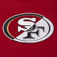 Men's Pro Standard  Scarlet San Francisco 49ers Split Logo Double Knit Full-Zip Hoodie