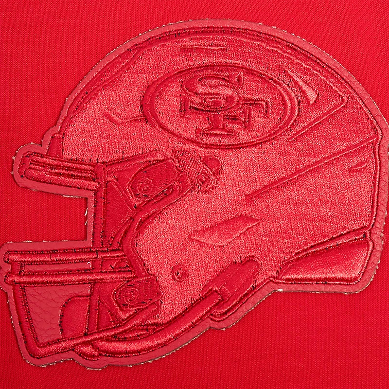 Men's Pro Standard Scarlet San Francisco 49ers Triple Tonal Full-Zip Hoodie
