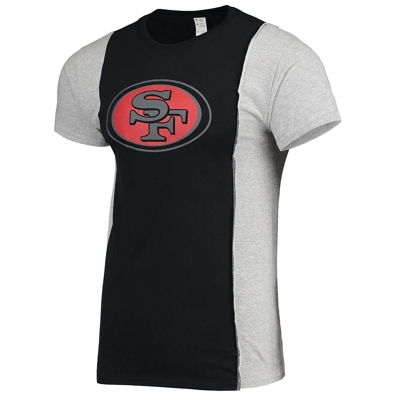 Men's Refried Apparel Black/Heathered Gray San Francisco 49ers Sustainable Split T-Shirt