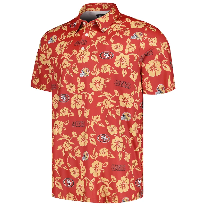 Polo Performance Pua Reyn Spooner Scarlet San Francisco 49ers pour hommes