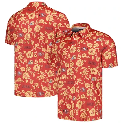 Polo Performance Pua Reyn Spooner Scarlet San Francisco 49ers pour hommes