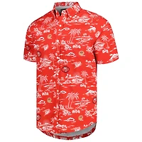 Chemise boutonnée à imprimé Kekai pour hommes Reyn Spooner Scarlet San Francisco 49ers