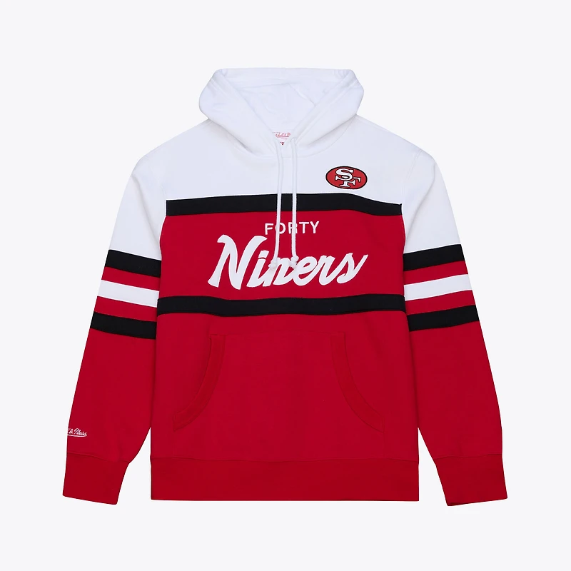 Men's Scarlet Mitchell & Ness  San Francisco 49ers Head Coach Hoodie