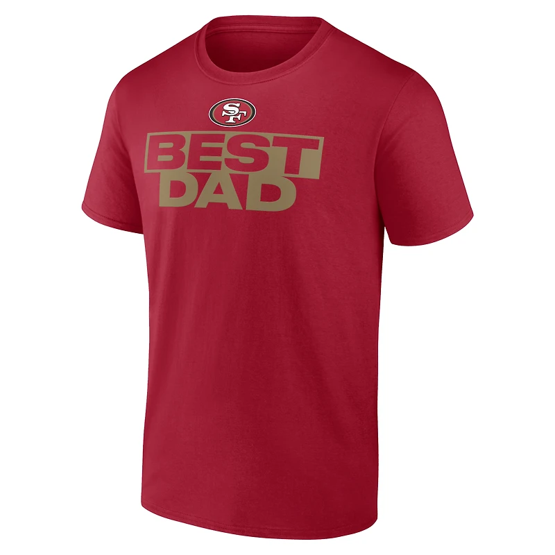 T-shirt rouge écarlate des 49ers de San Francisco pour la fête pères