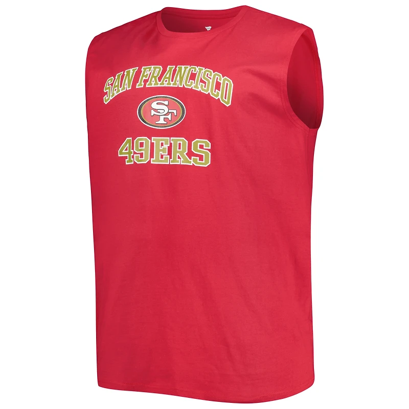 Débardeur pour homme Scarlet San Francisco 49ers Big & Tall Muscle