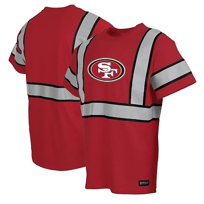T-shirt de sécurité épais pour homme, couleur écarlate, des 49ers San Francisco