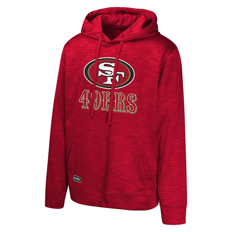 Men's Scarlet San Francisco 49ers Streak Fleece Pullover Hoodie