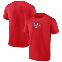 Men's  Scarlet San Francisco 49ers Throwback Logo T-Shirt