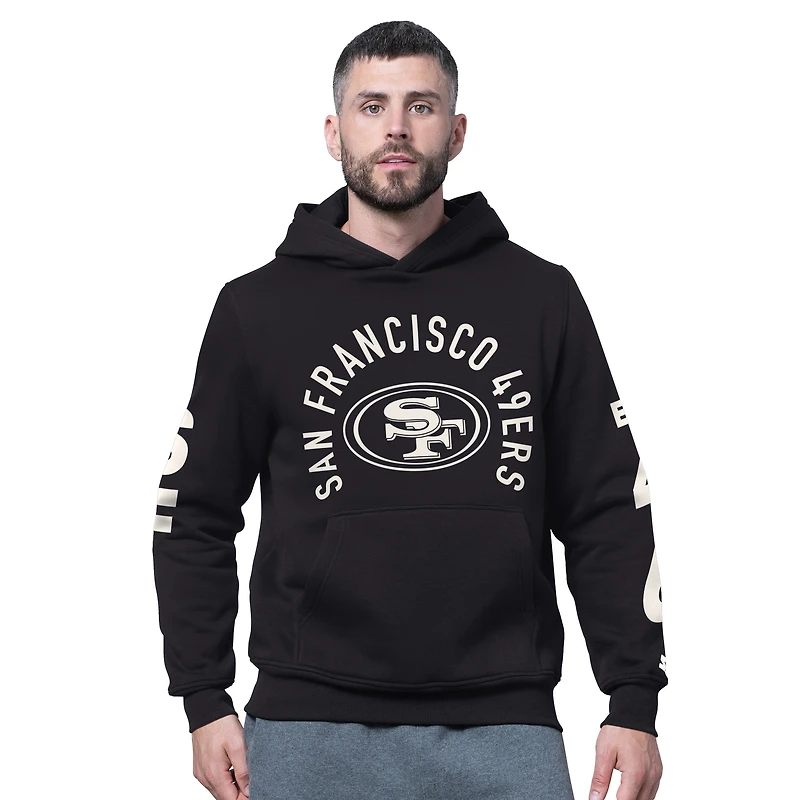 Sweat à capuche en polaire noir Starter Handoff des San Francisco 49ers pour homme