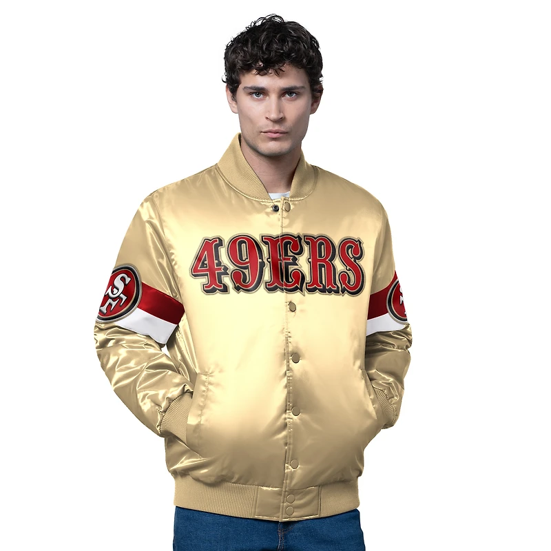 Veste universitaire Starter Gold Triple Option pour homme des 49ers de San Francisco