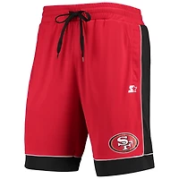 Starter Scarlet/Black San Francisco 49ers Fan Favorite Fashion Shorts pour homme