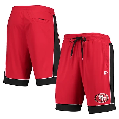 Starter Scarlet/Black San Francisco 49ers Fan Favorite Fashion Shorts pour homme