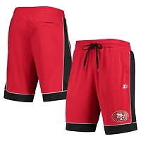 Starter Scarlet/Black San Francisco 49ers Fan Favorite Fashion Shorts pour homme