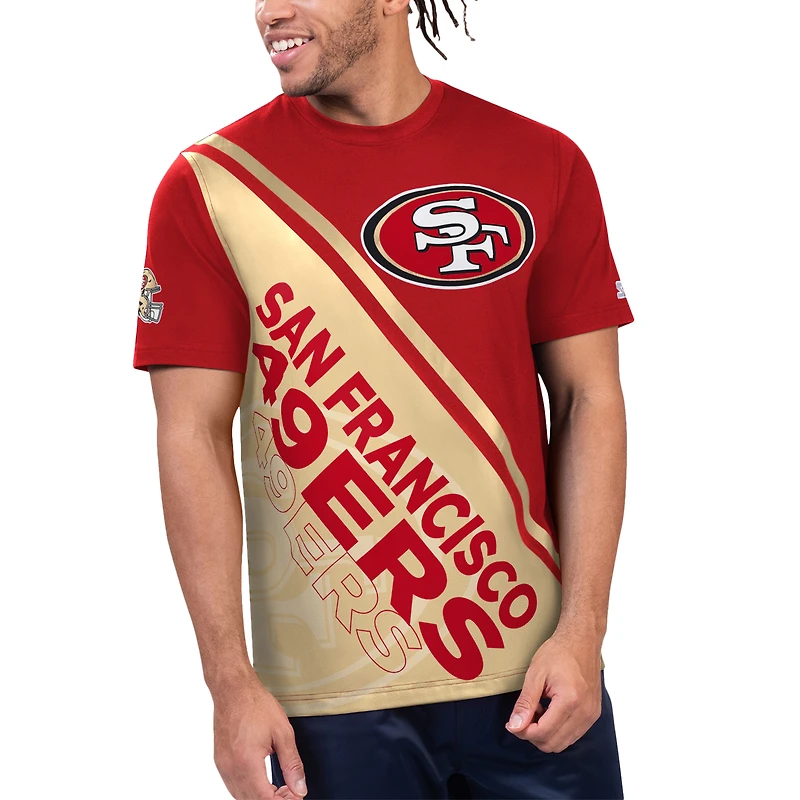 T-shirt Starter Scarlet/Gold pour hommes, San Francisco 49ers Finish Line