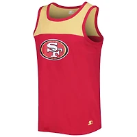 Débardeur Starter Scarlet/Or San Francisco 49ers Logo Touchdown pour homme