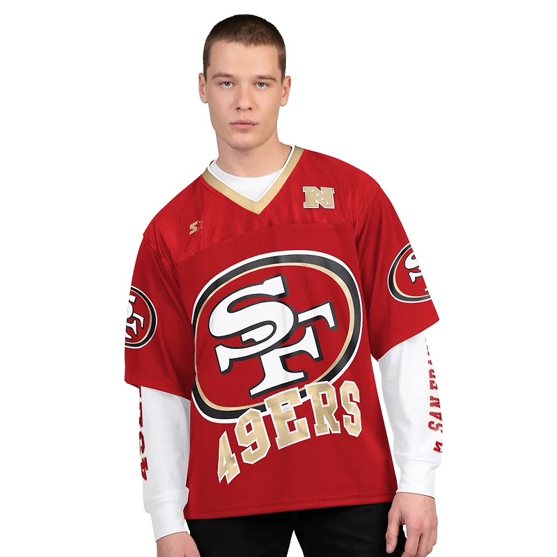 Men's Starter  Scarlet/White San Francisco 49ers Short Sleeve & Long T-Shirt Combo Pack