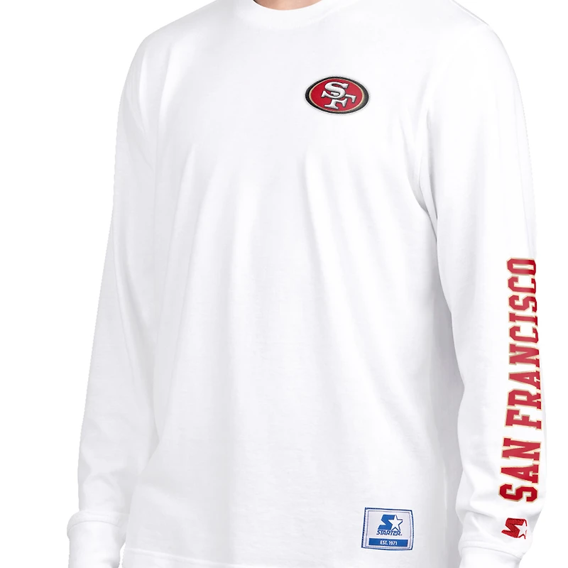 Men's Starter  Scarlet/White San Francisco 49ers Short Sleeve & Long T-Shirt Combo Pack