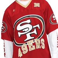 Pack de t-shirts à manches courtes et longues Starter pour homme, coloris écarlate blanc, des 49ers San Francisco