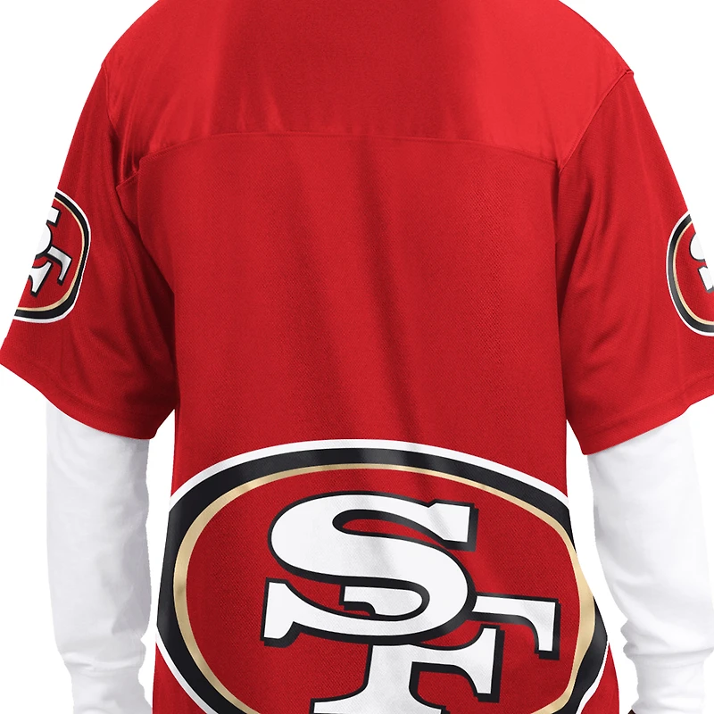Men's Starter  Scarlet/White San Francisco 49ers Short Sleeve & Long T-Shirt Combo Pack