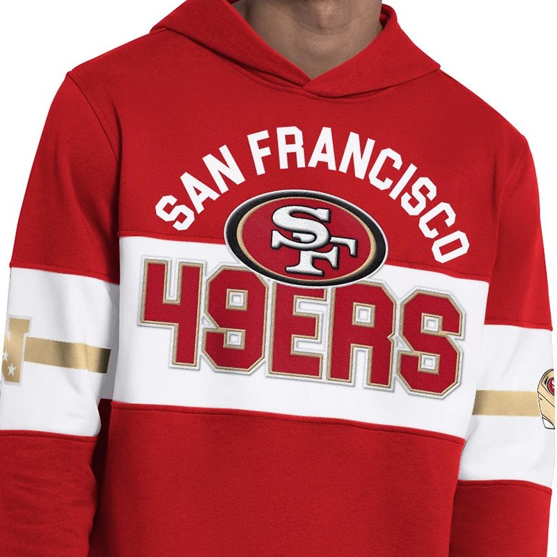 Men's Starter  Scarlet San Francisco 49ers Fullback Jersey Hoodie