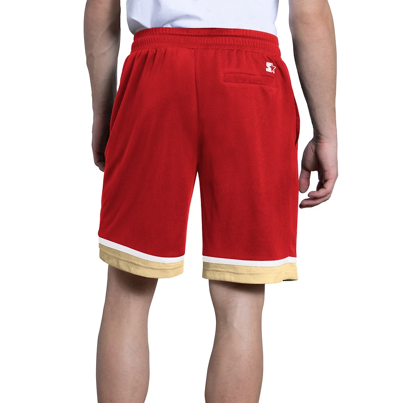 Short en maille Starter rouge écarlate des 49ers de San Francisco Power Play pour homme