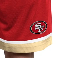 Men's Starter  Scarlet San Francisco 49ers Power Play Mesh Shorts