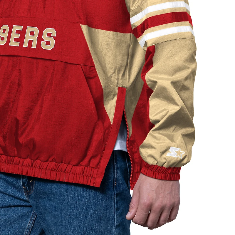 Pull demi-zippé Prospect Scarlet pour homme des 49ers de San Francisco