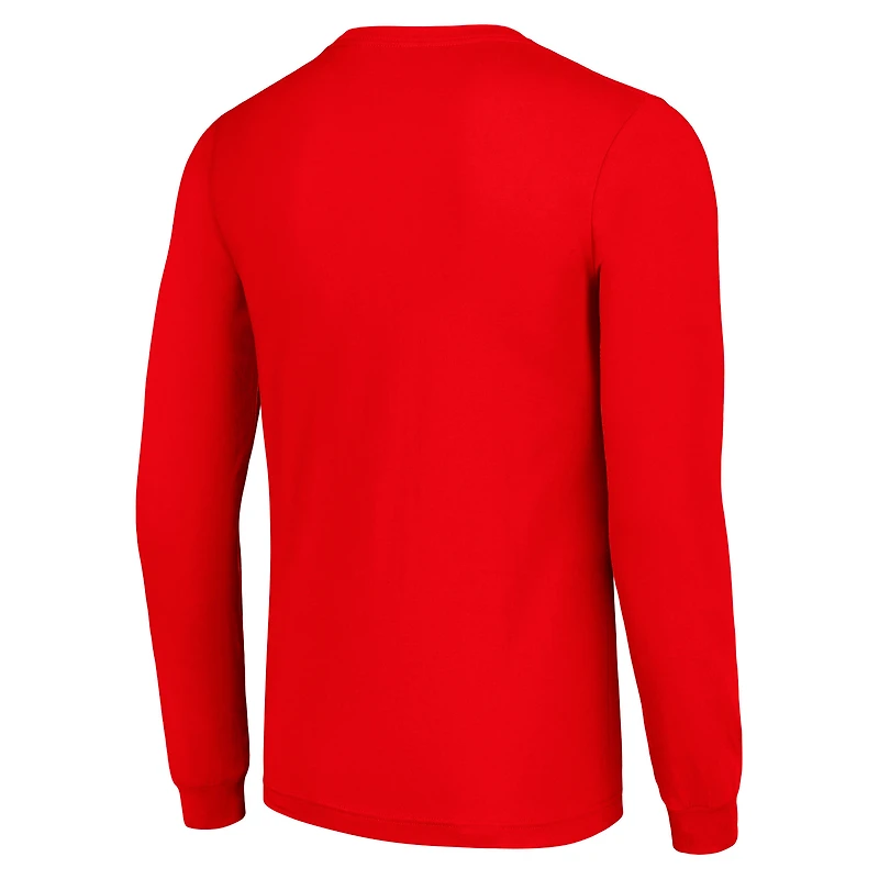 Men's Starter Scarlet San Francisco 49ers Team Name Graphic Long Sleeve T-Shirt