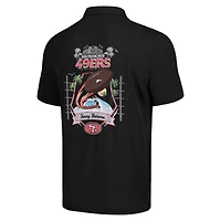 Chemise boutonnée Tommy Bahama noire pour hommes des San Francisco 49ers Tidal Kickoff Camp