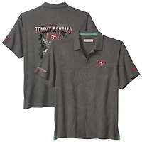 Men's Tommy Bahama  Gray San Francisco 49ers Endzone Paradise COOLMAX Button-Up Shirt