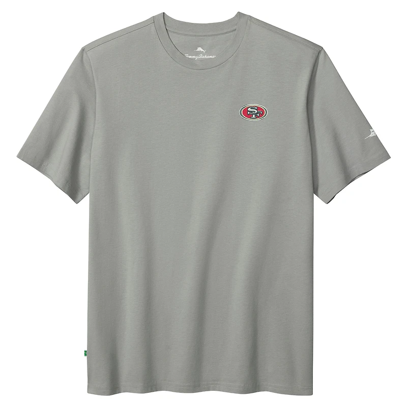 T-shirt Tommy Bahama gris pour homme, motif Huddle & Hang Tens des 49ers de San Francisco