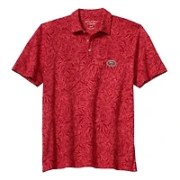 Men's Tommy Bahama Scarlet San Francisco 49ers IslandZone Wild Hibiscus Tri-Blend Polo