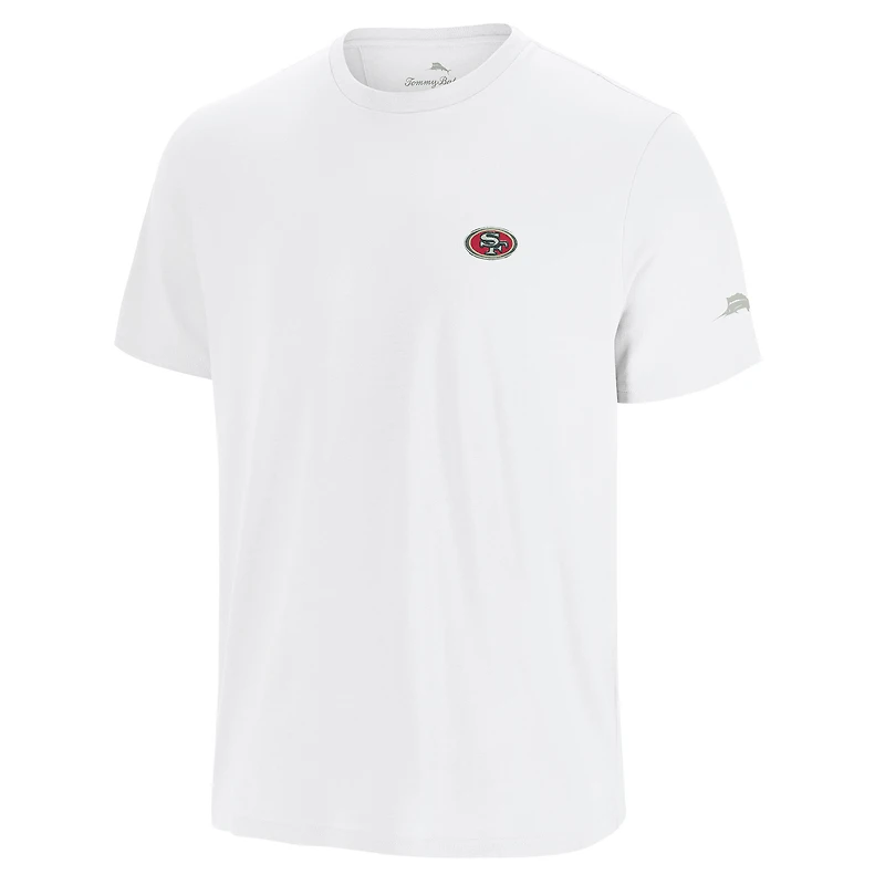 T-shirt graphique Tommy Bahama pour homme, blanc, San Francisco 49ers Sport Torchdown