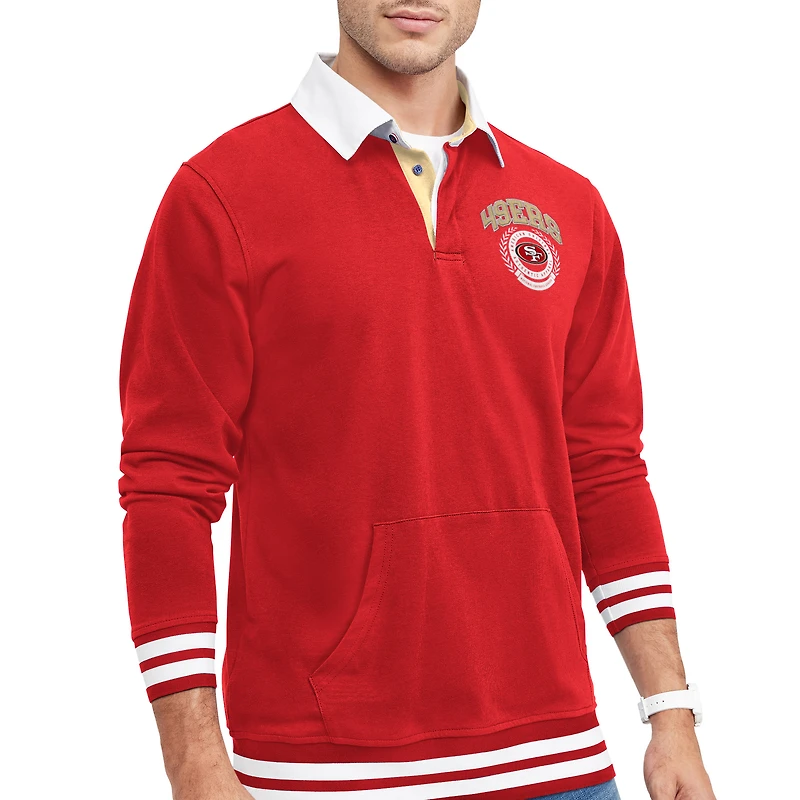 Tommy Hilfiger Scarlet San Francisco 49ers Cody Rugby pour homme - Polo à manches longues