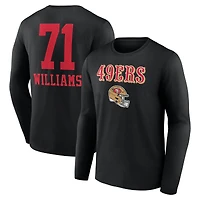 Men's Trent Williams Black San Francisco 49ers Team Wordmark Name & Number Long Sleeve T-Shirt