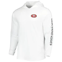 T-shirt à capuche manches longues pour homme Vineyard Vines Blanc San Francisco 49ers Local