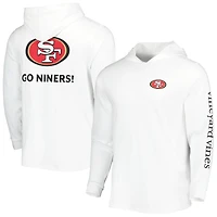 T-shirt à capuche manches longues pour homme Vineyard Vines Blanc San Francisco 49ers Local