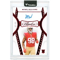 Mykel Williams San Francisco 49ers Autographed 2025 Panini Flawless Ruby Rookie Debut #RDS-MWS #8/15 Rookie Card