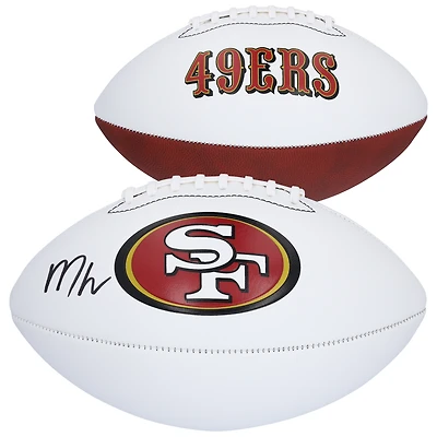 Ballon de football Franklin White Panel autographié par Mykel Williams des 49ers de San Francisco