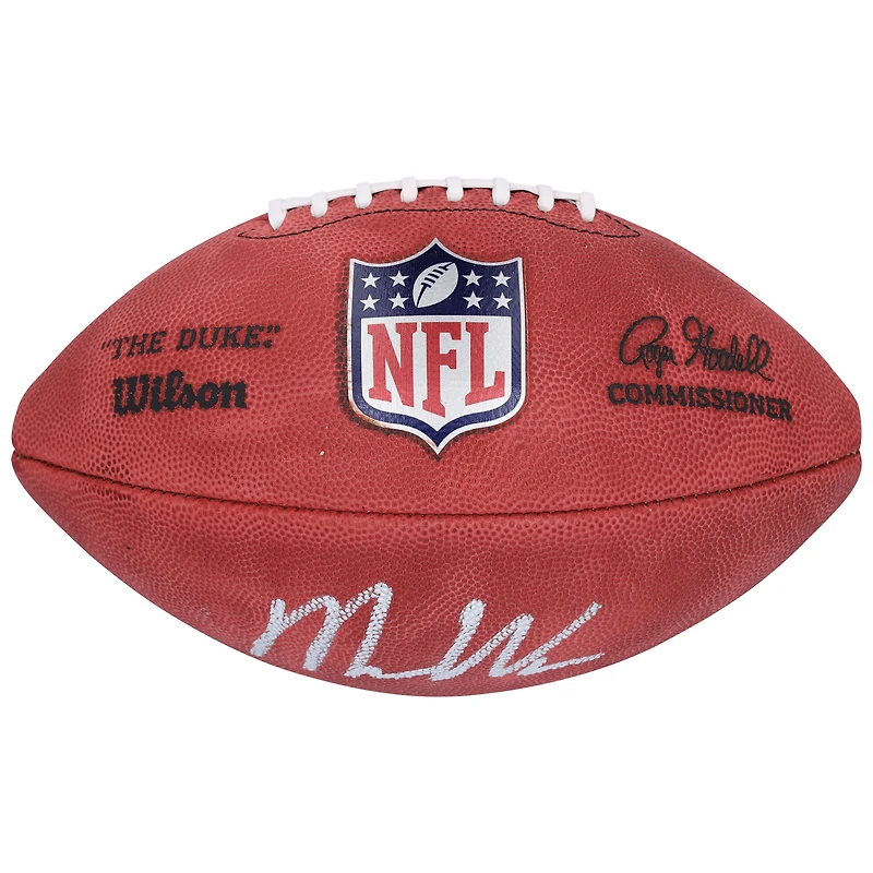 Ballon de football couleur dédicacé par Mykel Williams des 49ers de San Francisco, Wilson Duke